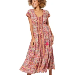 Kleid In Beige/ Rosa