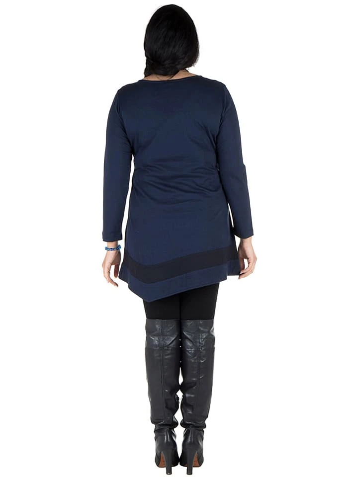 Kleid In Dunkelblau/ Schwarz 4 Kleid In Dunkelblau/ Schwarz – Bild 2