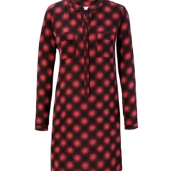 Blusen-Kleid In Schwarz