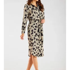 Kleid In Beige/ Schwarz 8 Kleid In Beige/ Schwarz -Angebote Zart Stil Store awama kleid in beige schwarz 2