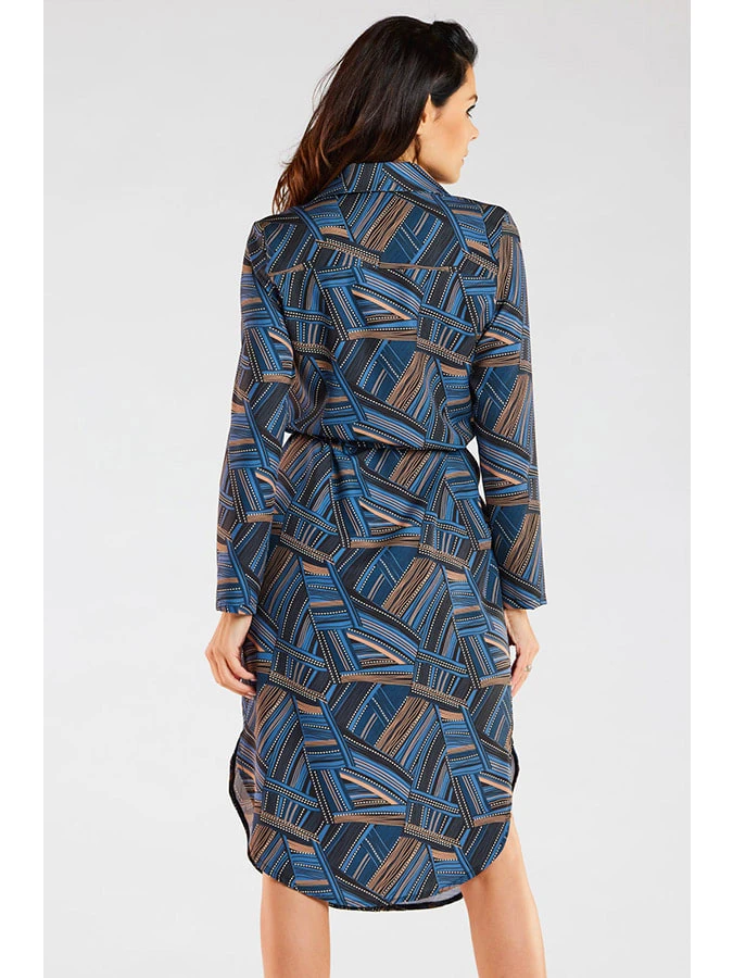 Kleid In Braun/ Blau 4 Kleid In Braun/ Blau – Bild 2