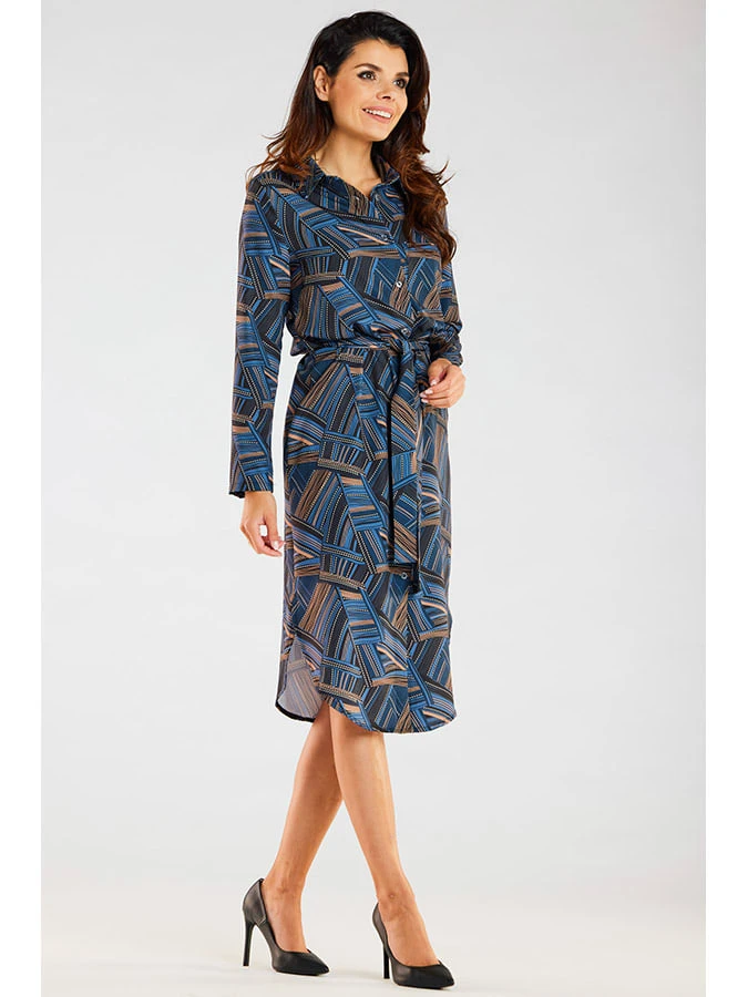 Kleid In Braun/ Blau 5 Kleid In Braun/ Blau – Bild 3