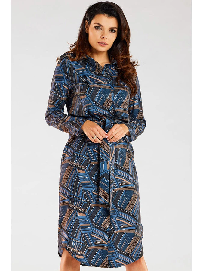 Kleid In Braun/ Blau 3 Kleid In Braun/ Blau