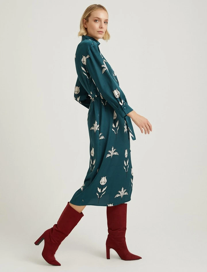 Kleid In Petrol 4 Kleid In Petrol – Bild 2