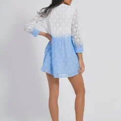 Kleid In Hellblau/ Weiß 10 Kleid In Hellblau/ Weiß -Angebote Zart Stil Store ble kleid in hellblau weiss 2