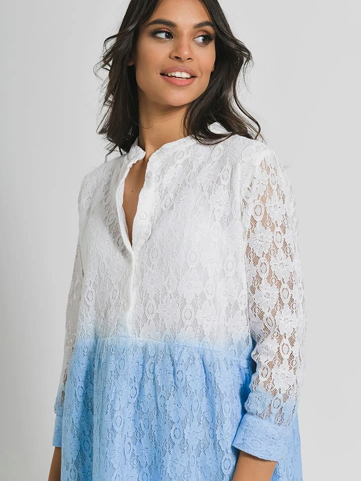 Kleid In Hellblau/ Weiß 7 Kleid In Hellblau/ Weiß – Bild 5