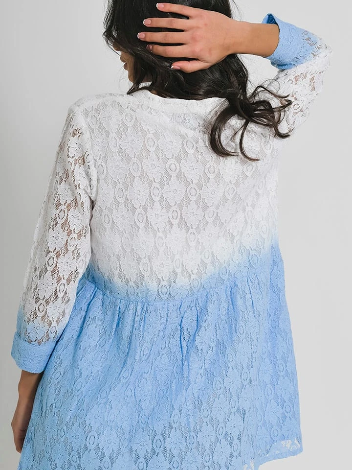 Kleid In Hellblau/ Weiß 8 Kleid In Hellblau/ Weiß – Bild 6