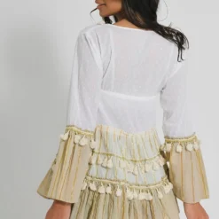 Kleid In Weiß/ Beige 12 Kleid In Weiß/ Beige -Angebote Zart Stil Store ble kleid in weiss beige 5