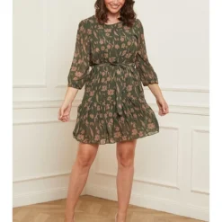 Kleid In Khaki/ Beige