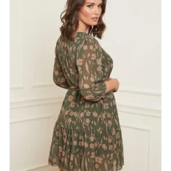 Kleid In Khaki/ Beige -Angebote Zart Stil Store curvy lady kleid in khaki beige 3