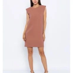 Kleid In Rosa/ Beige