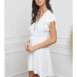 Kleid "Fallone" In Weiß 7 Kleid "Fallone" In Weiß -Angebote Zart Stil Store josefine kleid fallone in weiss 1