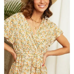 Kleid In Weiß/ Gelb -Angebote Zart Stil Store larmoire de suzette kleid in weiss gelb 3