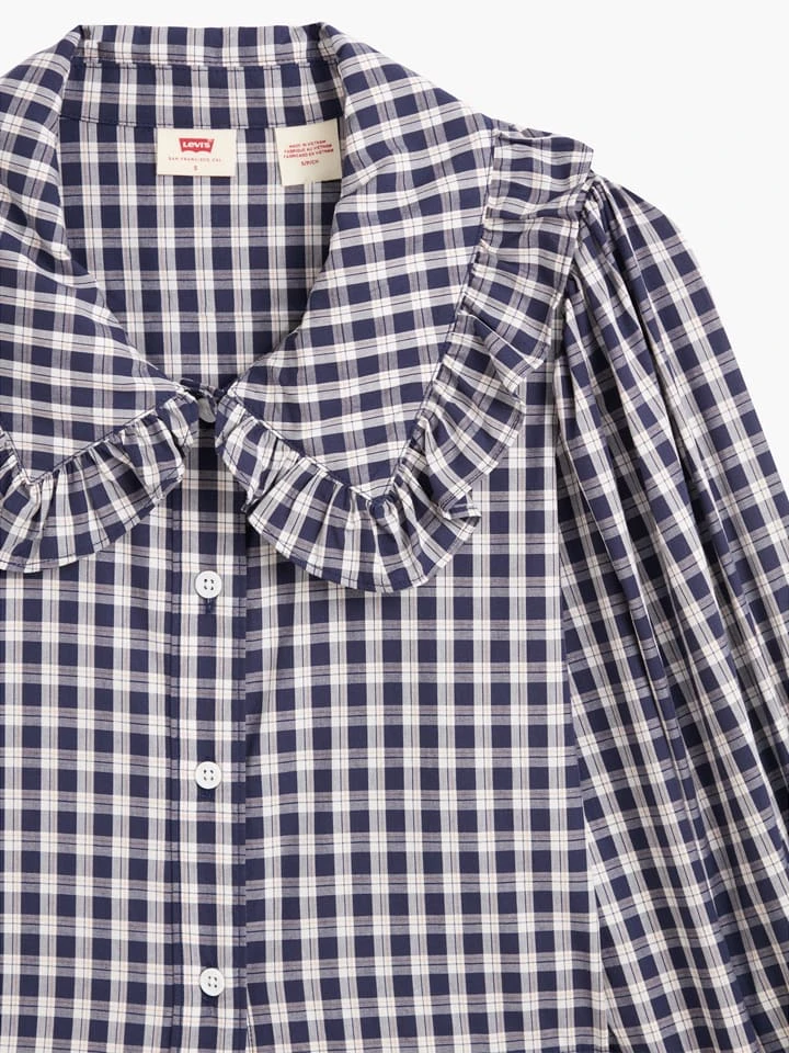 Kleid In Dunkelblau/ Weiß 5 Kleid In Dunkelblau/ Weiß – Bild 3