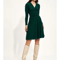 Kleid In Dunkelgrün -Angebote Zart Stil Store nife kleid in dunkelgrun 2