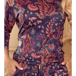 Kleid In Dunkelblau/ Pink/ Bunt -Angebote Zart Stil Store numoco kleid in dunkelblau pink bunt 2