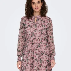 ONLY Kleid "Aida Elisa" In Altrosa/ Grün