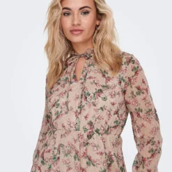 ONLY Kleid "Aida Elisa" In Beige/ Grün/ Rosa 10 ONLY Kleid "Aida Elisa" In Beige/ Grün/ Rosa -Angebote Zart Stil Store only kleid aida elisa in beige grun rosa 1