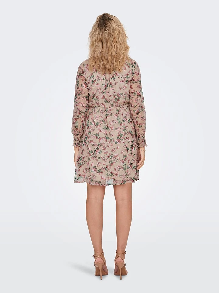 ONLY Kleid "Aida Elisa" In Beige/ Grün/ Rosa 6 ONLY Kleid "Aida Elisa" In Beige/ Grün/ Rosa – Bild 4