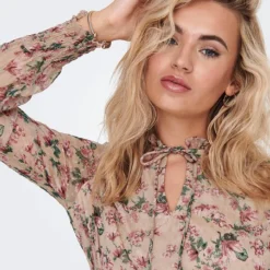 ONLY Kleid "Aida Elisa" In Beige/ Grün/ Rosa 13 ONLY Kleid "Aida Elisa" In Beige/ Grün/ Rosa -Angebote Zart Stil Store only kleid aida elisa in beige grun rosa 4