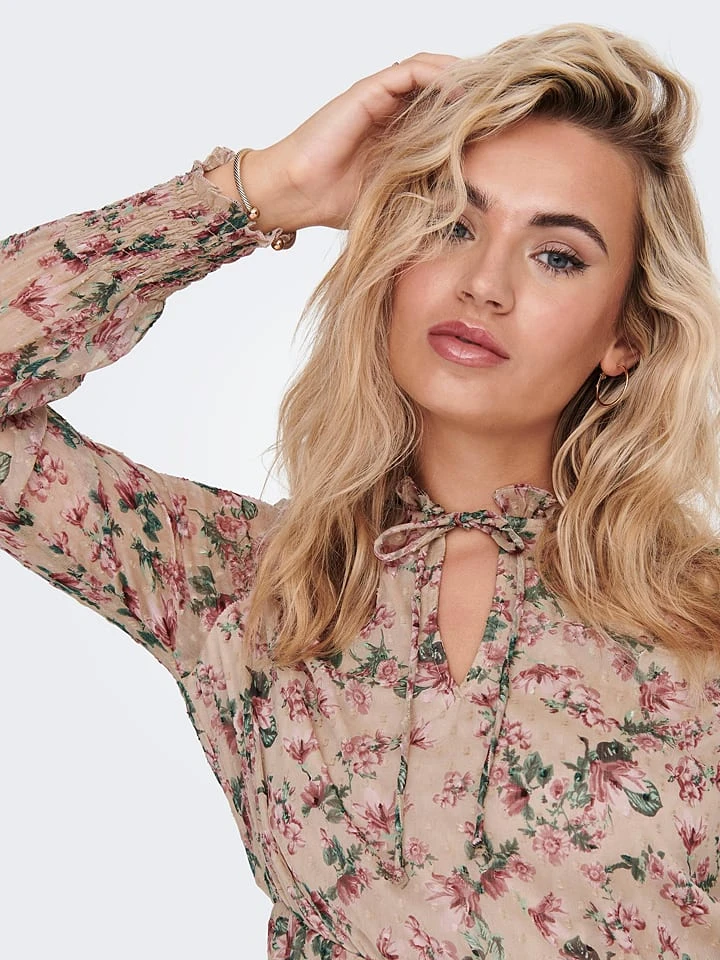 ONLY Kleid "Aida Elisa" In Beige/ Grün/ Rosa 7 ONLY Kleid "Aida Elisa" In Beige/ Grün/ Rosa – Bild 5