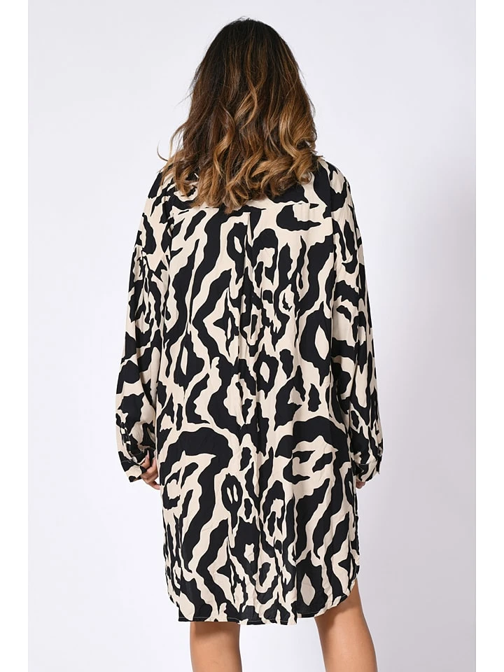 Kleid "Dabo" In Schwarz/ Sand 5 Kleid "Dabo" In Schwarz/ Sand – Bild 3