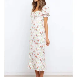 Kleid In Weiß/ Bunt 8 Kleid In Weiß/ Bunt -Angebote Zart Stil Store pretty summer kleid in weiss bunt 2