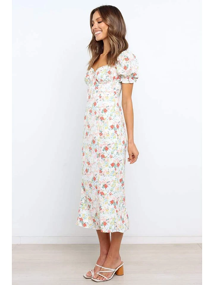 Kleid In Weiß/ Bunt 5 Kleid In Weiß/ Bunt – Bild 3