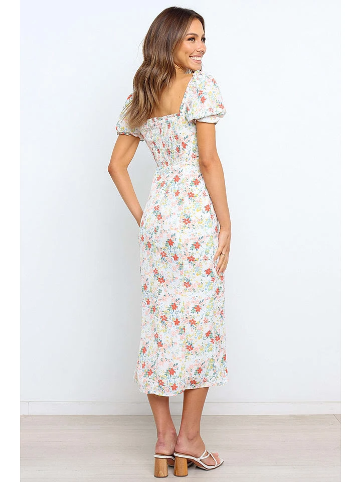 Kleid In Weiß/ Bunt 6 Kleid In Weiß/ Bunt – Bild 4