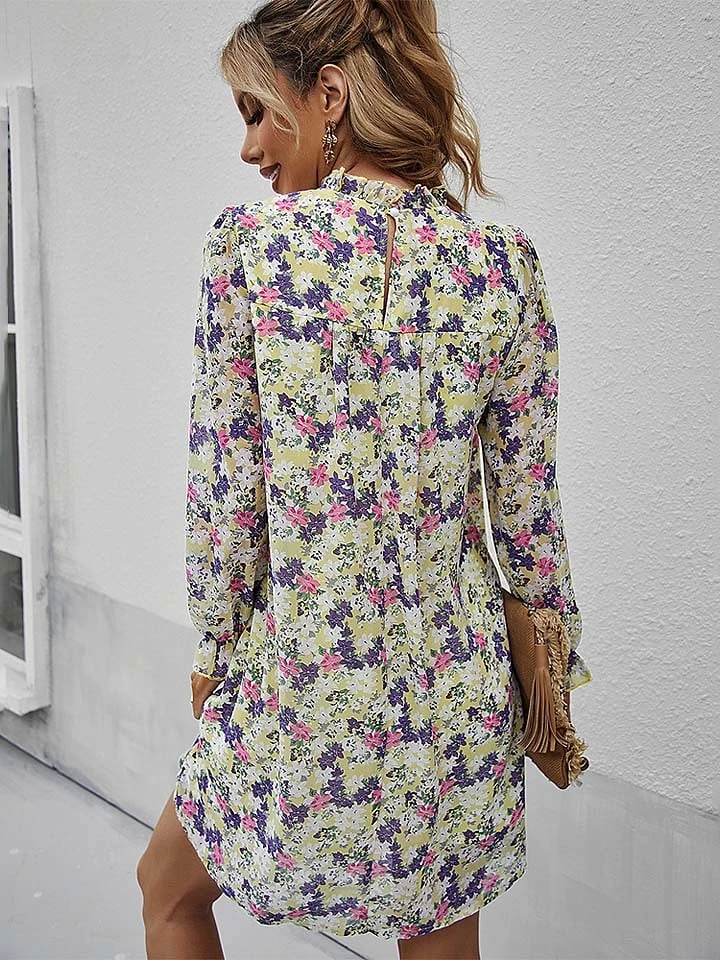 Kleid In Gelb/ Lila 4 Kleid In Gelb/ Lila – Bild 2