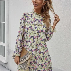 Kleid In Gelb/ Lila 7 Kleid In Gelb/ Lila -Angebote Zart Stil Store tina kleid in gelb lila 2