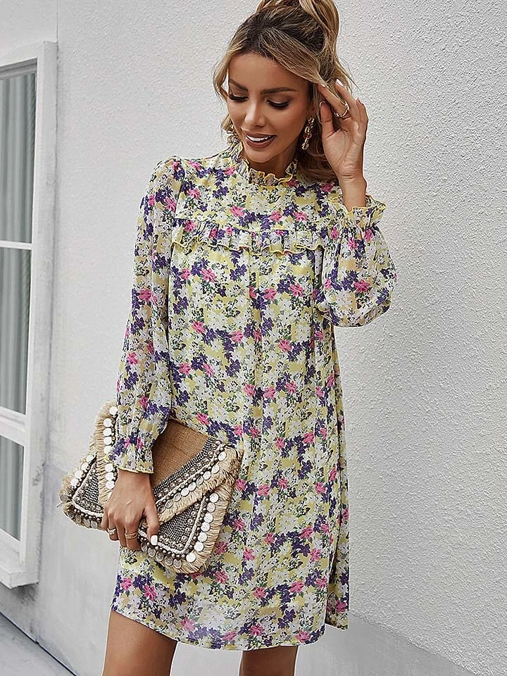 Kleid In Gelb/ Lila 3 Kleid In Gelb/ Lila