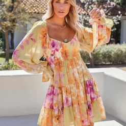 Angebote Zart Stil Store 26 Angebote Zart Stil Store -Angebote Zart Stil Store tina kleid in gelb pink 1