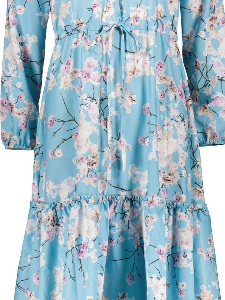 Kleid In Hellblau/ Bunt 5 Kleid In Hellblau/ Bunt – Bild 3