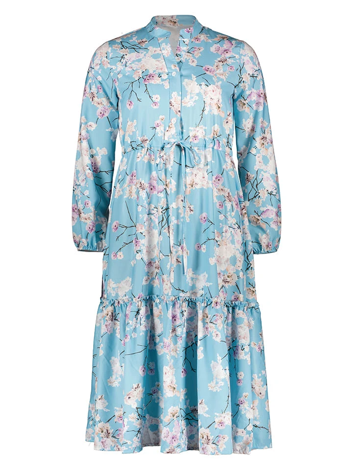 Kleid In Hellblau/ Bunt 3 Kleid In Hellblau/ Bunt