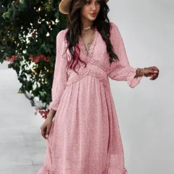 Kleid In Rosa/ Weiß 7 Kleid In Rosa/ Weiß -Angebote Zart Stil Store tina kleid in rosa weiss 2