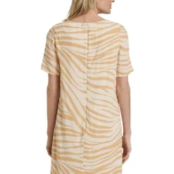 Tom Tailor Kleid In Weiß/ Hellbraun -Angebote Zart Stil Store tom tailor kleid in weiss hellbraun 2