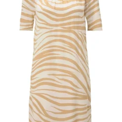 Tom Tailor Kleid In Weiß/ Hellbraun