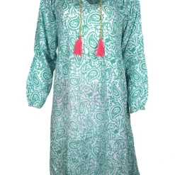 Kleid "Luna" In Grün/ Weiß